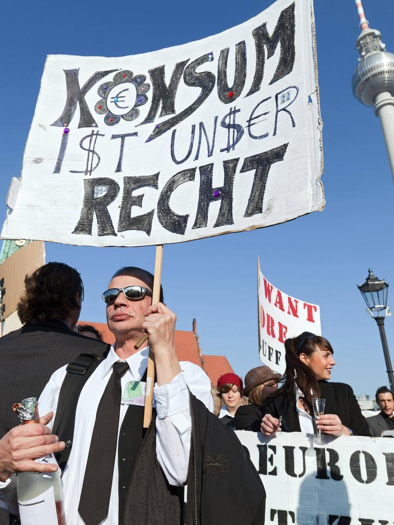 Anhänger der Occupy-Bewegung demonstrieren 2011 in Berlin. 