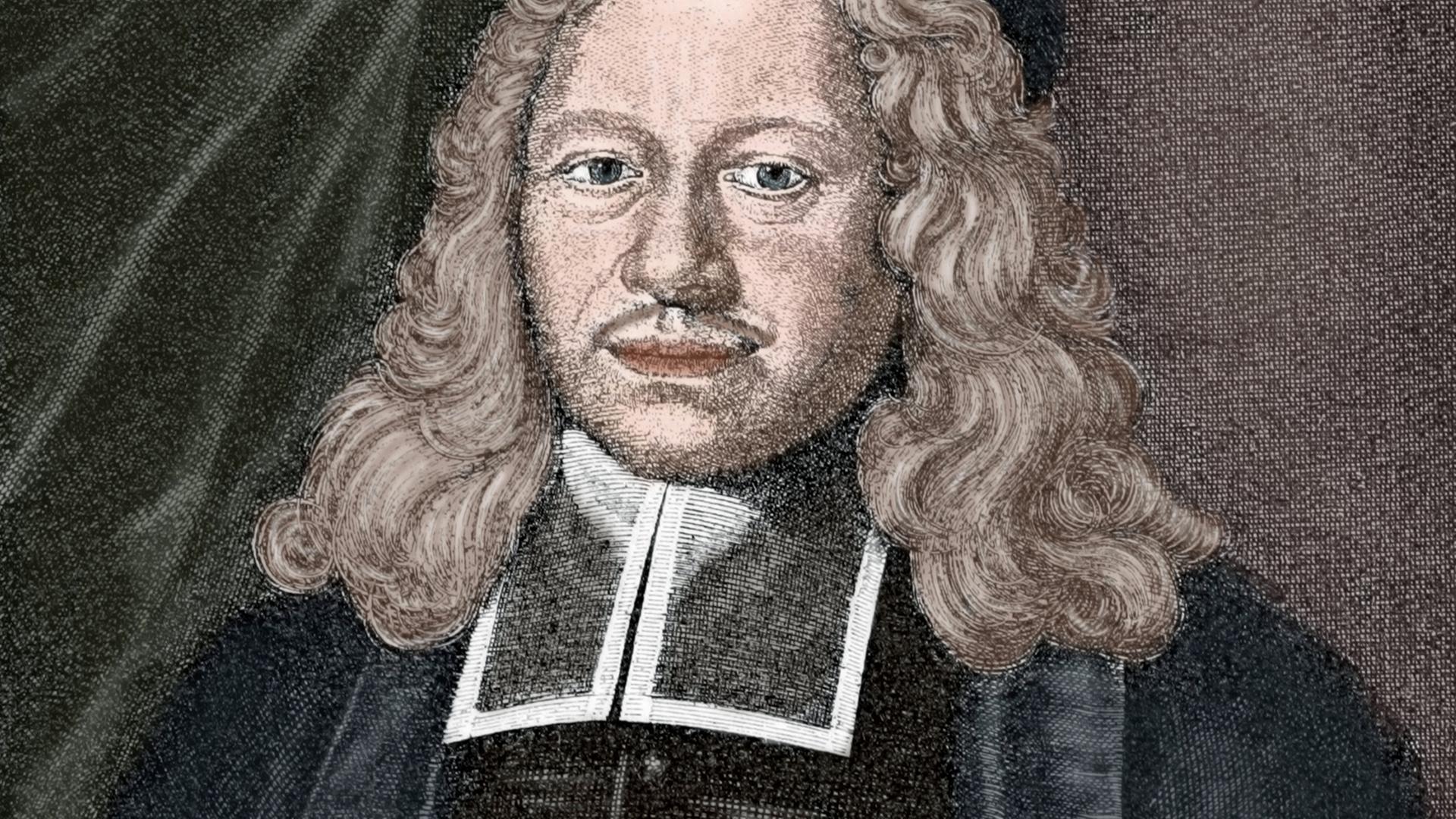 Porträt von August Hermann Francke (1663-1727), ein deutscher evangelischer Theologe. Kolorierter Kupferstich aus dem Jahr 1885. 