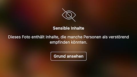 Die Triggerwarnung von Instagram verdeckt die Großaufnahme einer Geburt