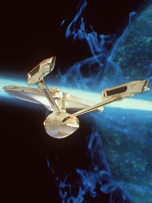 Das Flaggschiff der Serie "Star Trek, die USS Enterprise. Aus der Anfang der 60er Jahre gestarteten US-Fernsehserie "Star Trek", die in Deutschland unter dem Titel "Raumschiff Enterprise" läuft, wurde weltweit echter Kult.