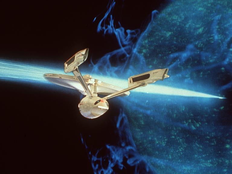 Das Flaggschiff der Serie "Star Trek, die USS Enterprise. Aus der Anfang der 60er Jahre gestarteten US-Fernsehserie "Star Trek", die in Deutschland unter dem Titel "Raumschiff Enterprise" läuft, wurde weltweit echter Kult.