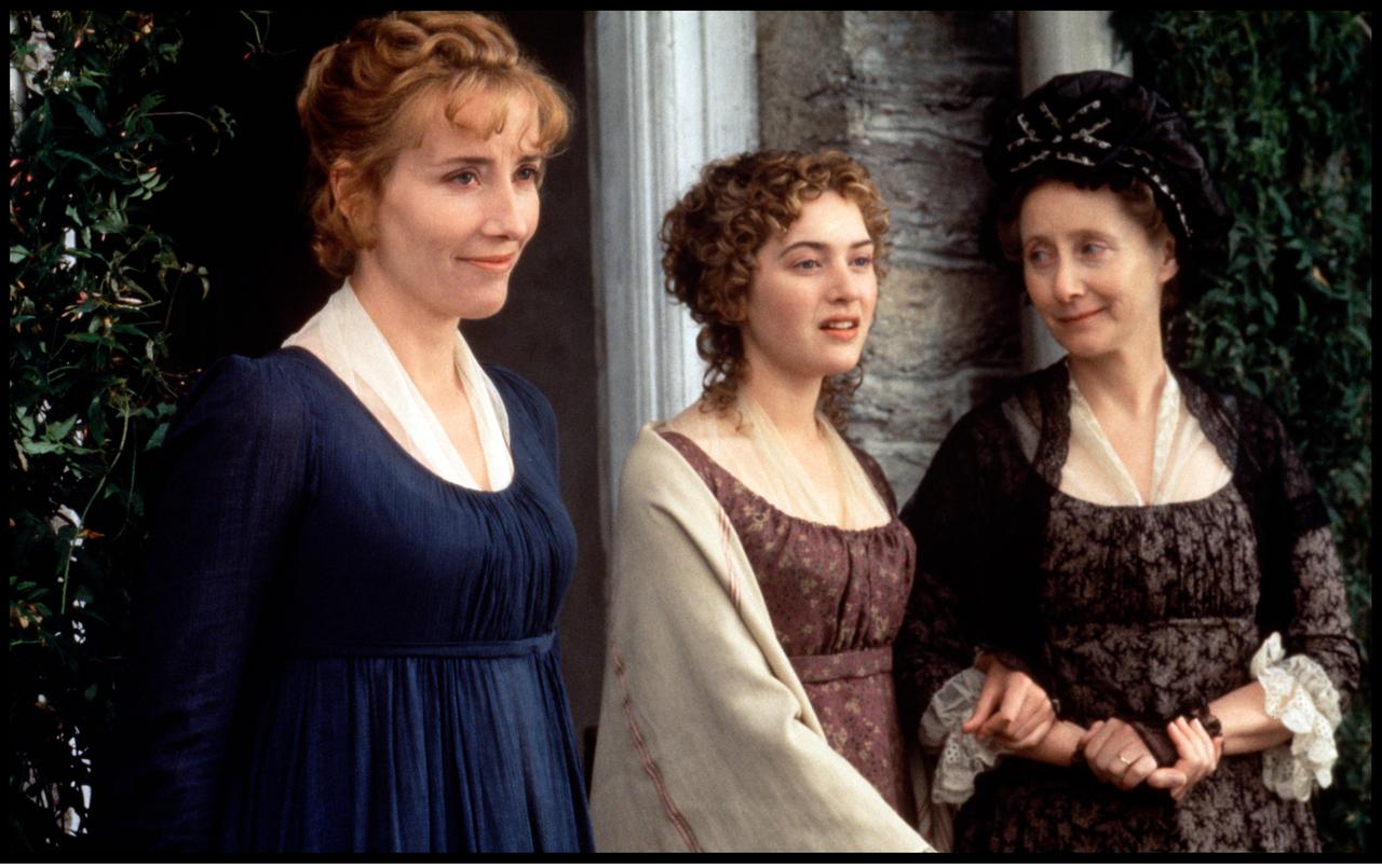 Emma Thompson, Kate Winslet und Gemma Jones in der Verfilmung von "Sinn und Sinnlichkeit" von 1995 Emma Thompson, Kate Winslet und Gemma Jones in der Verfilmung von "Sinn und Sinnlichkeit" von 1995