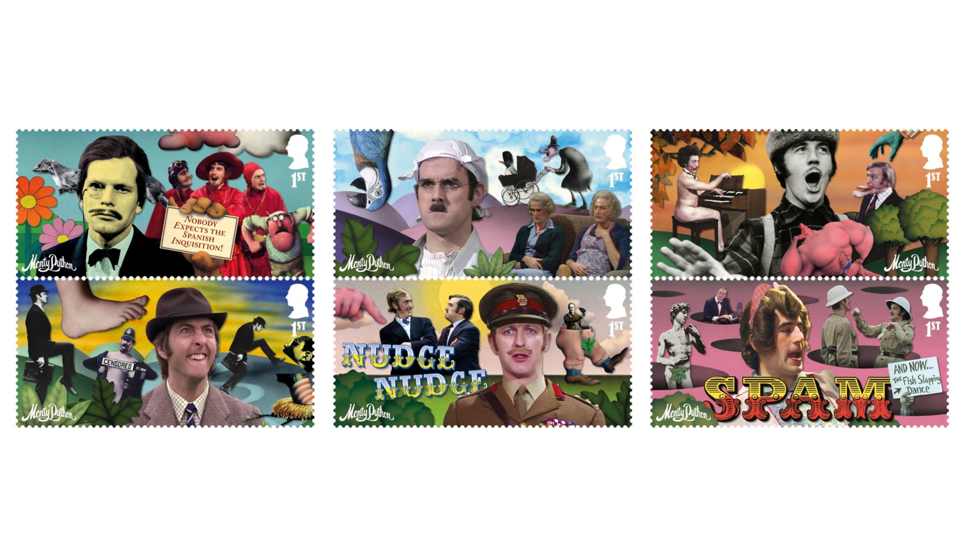 Mehrere Briefmarken nebeneinander. Mehrere Briefmarken nebeneinander.