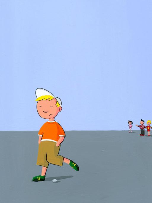 Solitude, child draw Solitude, child draw. Copyright: xGRANDJEANx/xBSIPx 004710_006 Bsip_004710_006