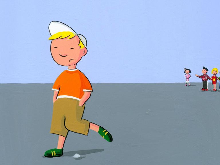 Solitude, child draw Solitude, child draw. Copyright: xGRANDJEANx/xBSIPx 004710_006 Bsip_004710_006