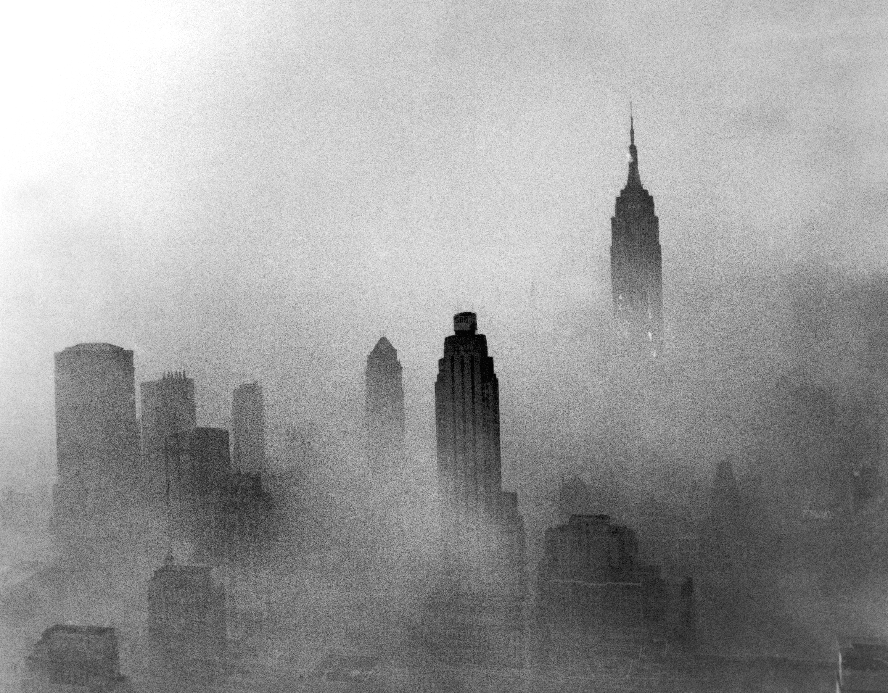 Die New Yorker Skyline im Nebel