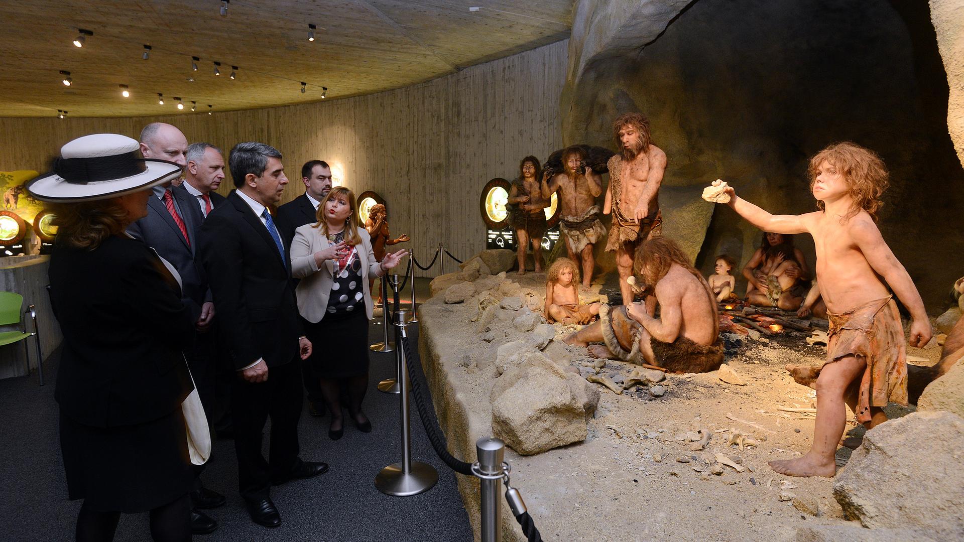 Ausstellung im Krapina im Neanderthal Museum.