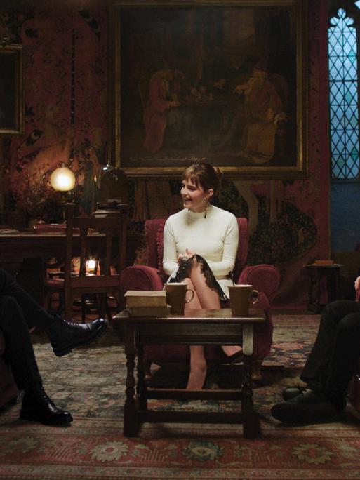 Rupert Grint, Daniel Radcliffe, Emma Watson, Harry Potter 20th Anniversary: Return To Hogwarts (2022). Photo credit: Nic