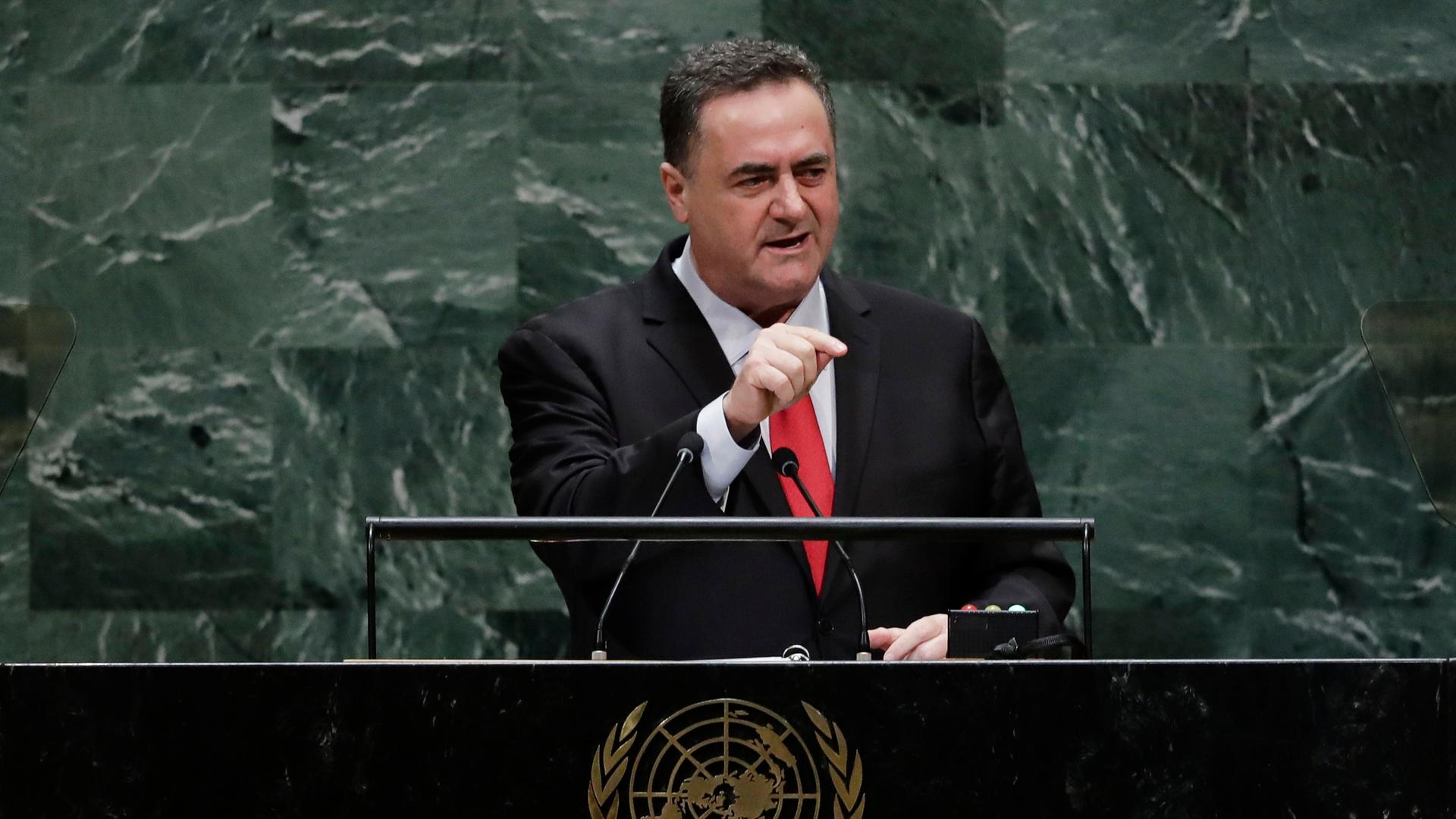 New York: Israel Katz, Außenminister von Israel, spricht während der 74. Tagung der Generalversammlung der Vereinten Nationen.