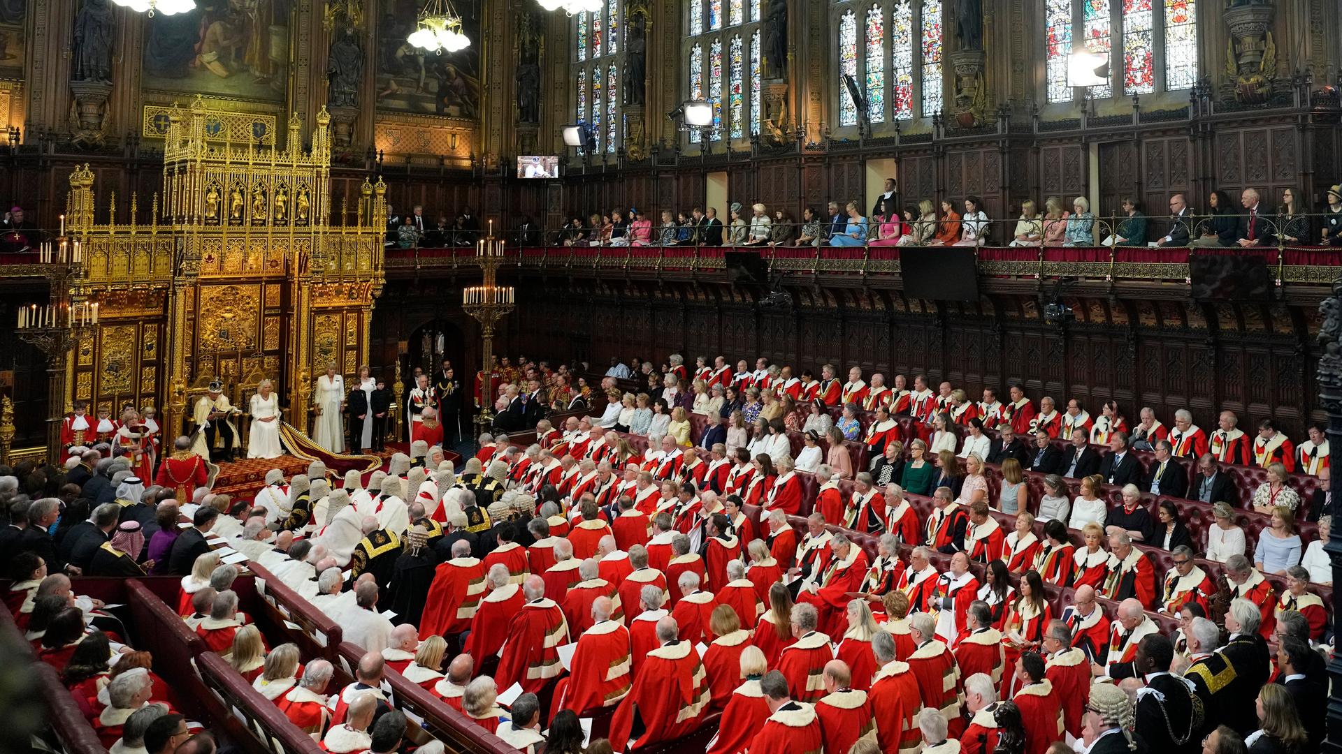 Bei der Parlamentseröffnung im House of Lords hält König Charles III. von Großbritannien die traditionsreiche "King's Speech". Dabei stellt er die Gesetzesvorhaben der Regierung am 17. Juli 2024 vor.