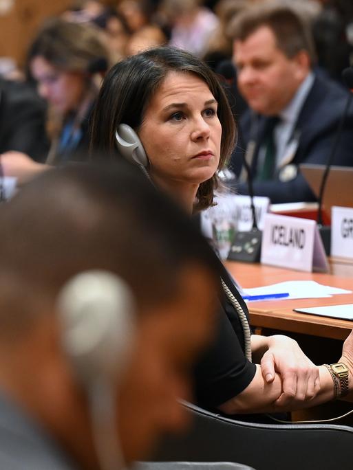 Annalena Baerbock (Bündnis 90/Die Grünen), Bundesministerin des Auswärtigen, spricht bei einer Geberkonferenz für den Jemen.