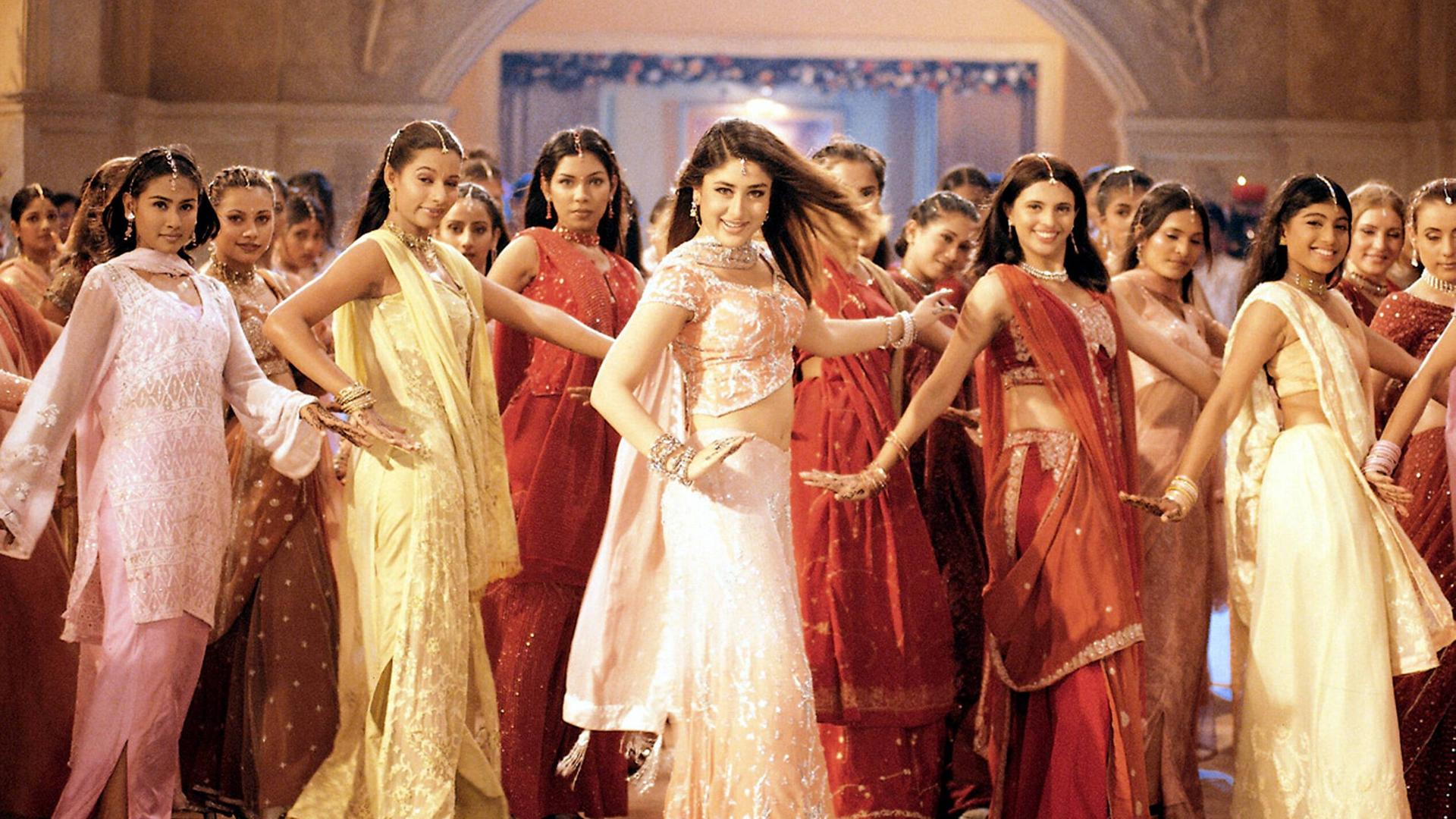 Tanzszene in dem indischen Film "Kabhi Khushi Kabhie Gham". 