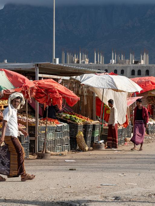 Ein Markt in der Hauptstadt Jemen