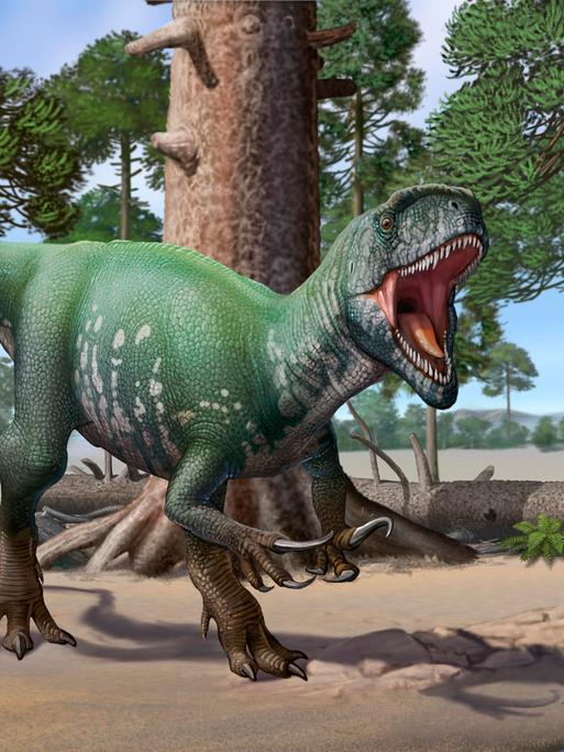Der Megaraptor lebte im Coniacium, einer Stufe der Oberkreide.(Grafik)