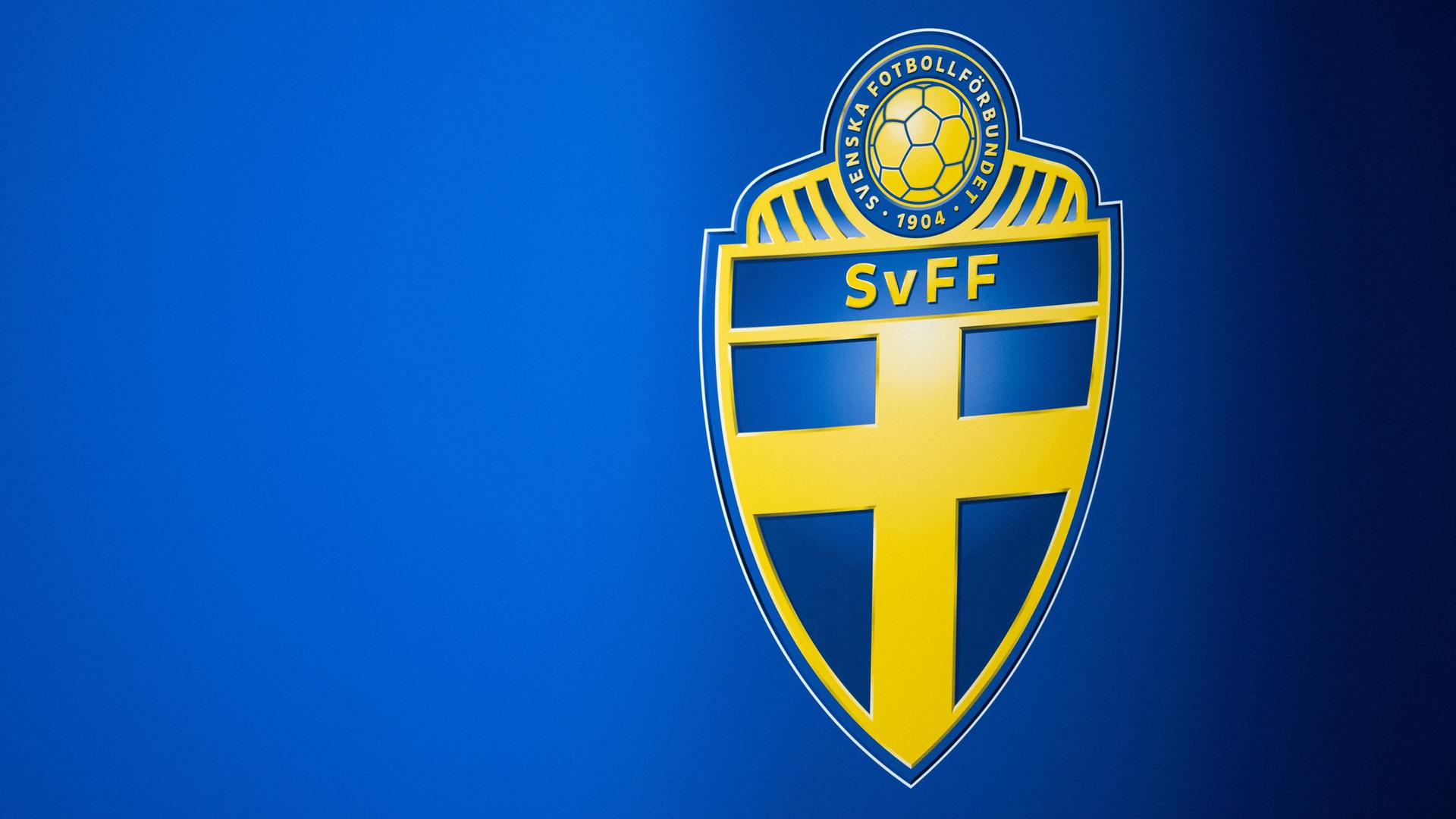 Das Logo des schwedischen Fußballverbandes SvFF zeigt ein gelbes Kreuz auf blauem Grund.