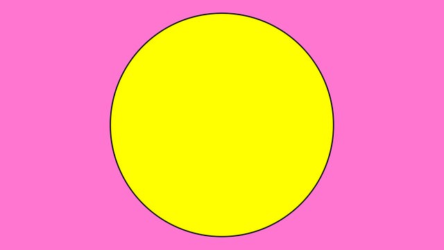 Die Grafik zeigt einen gelben Vollmond auf einem pinken Rechteck.