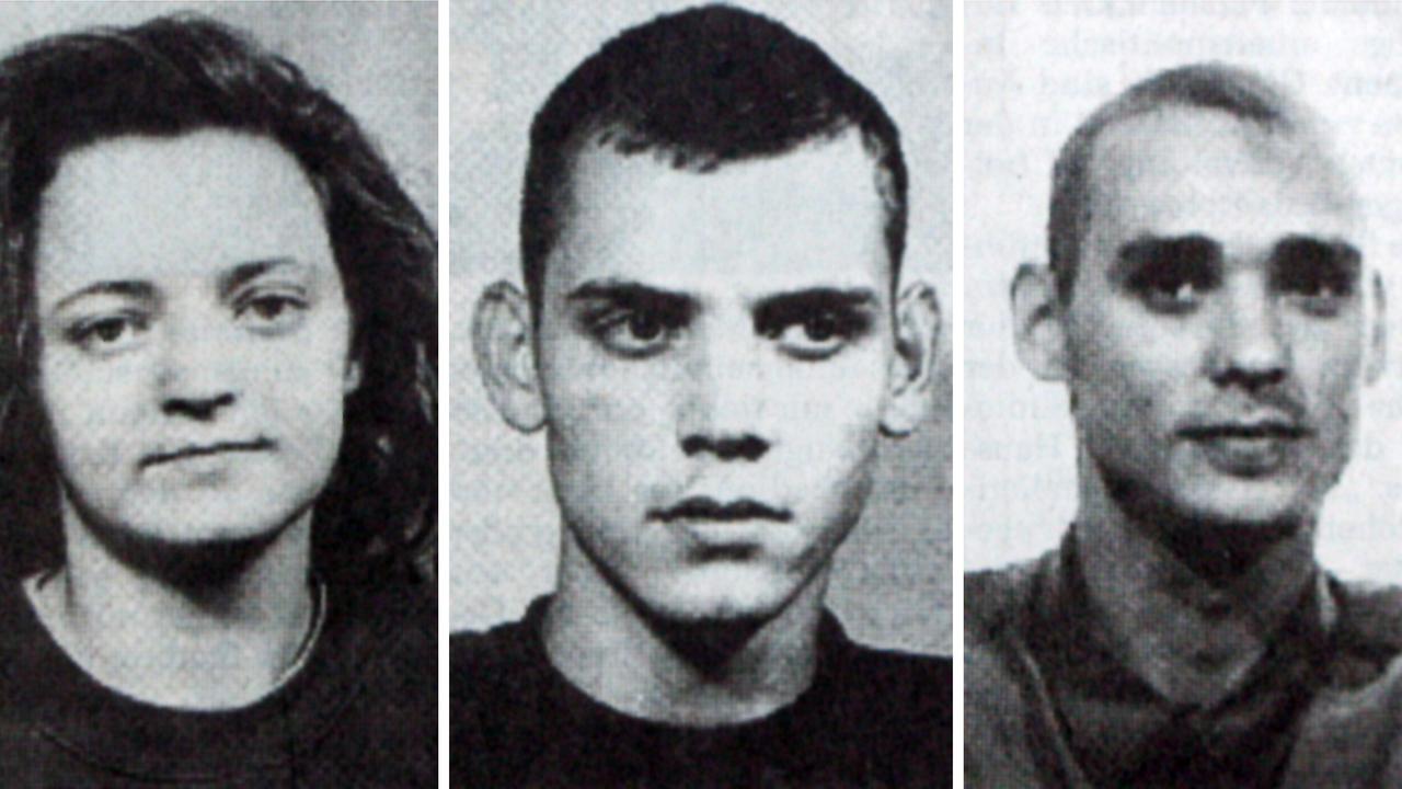 Fahndungsbilder von Beate Zschäpe (v.l.), Uwe Böhnhardt und Uwe Mundlos.