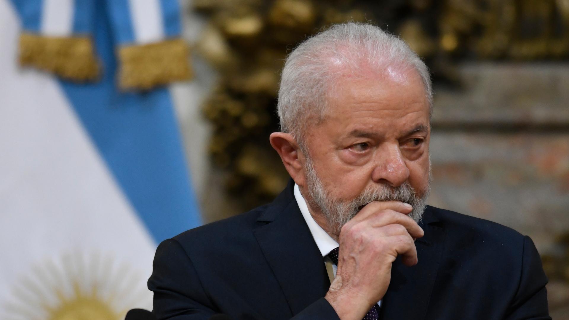 Brasiliens Präsident Lula da Silva in einer Nahaufnahme