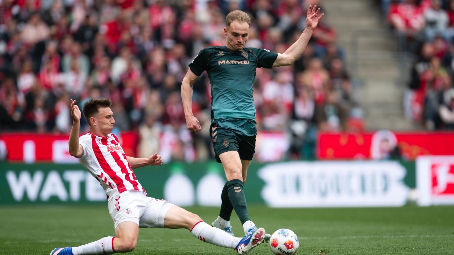 Fußball-Bundesliga - 1. FC Köln besiegt Werder Bremen