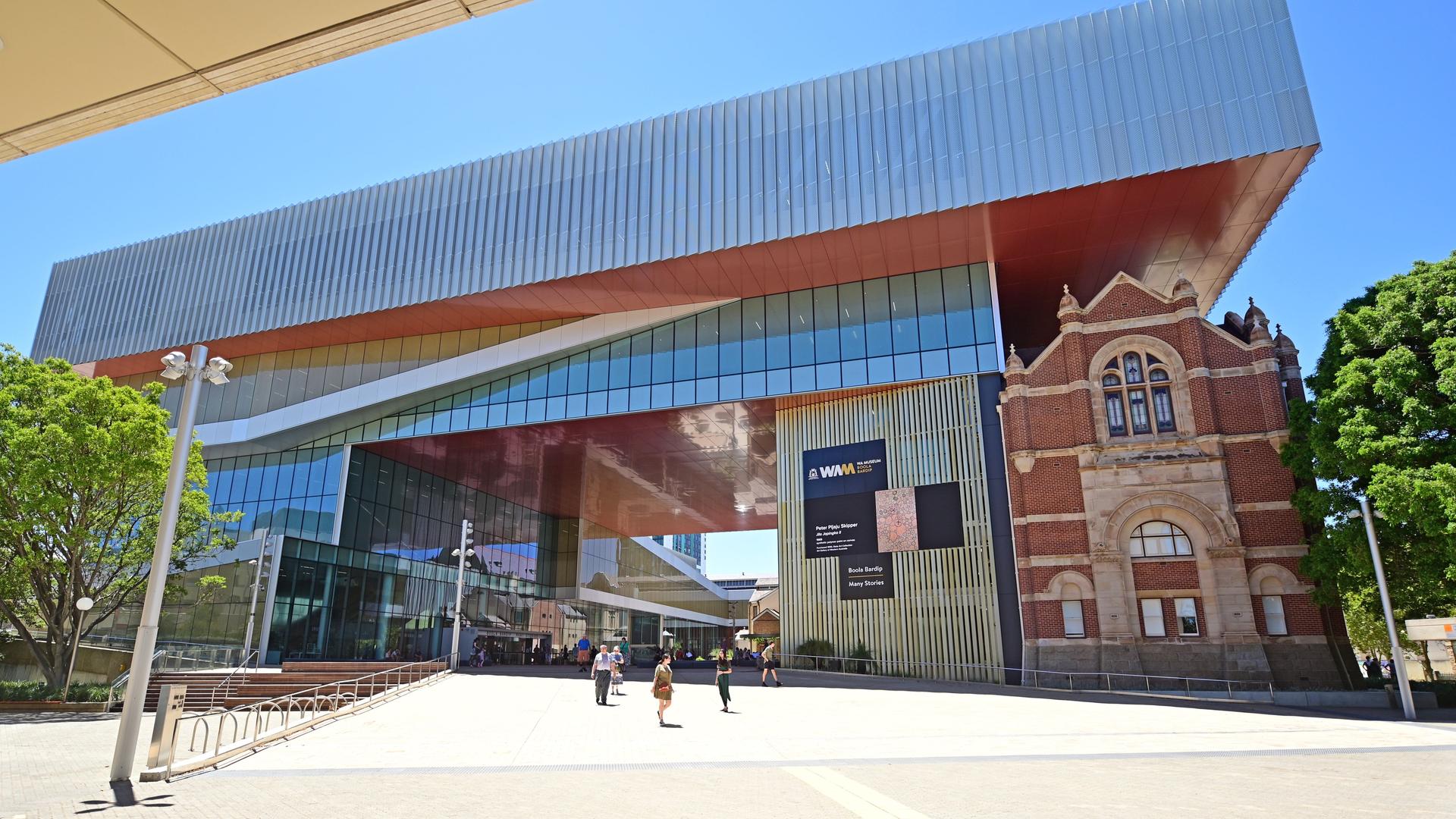 Außenansicht des WA Museum Boola Bardip in Perth in West-Australia Außenansicht des WA Museum Boola Bardip in Perth in West-Australia