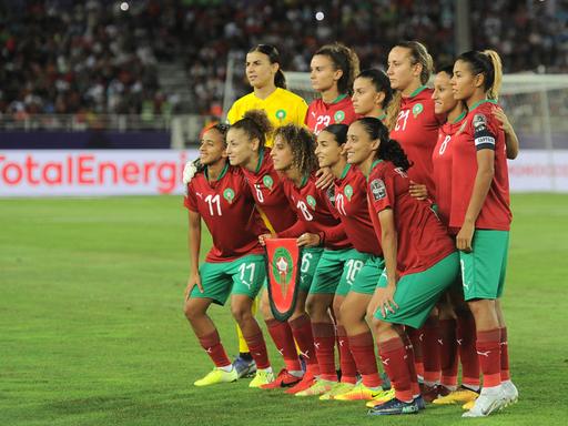 Die marokkanische Frauen-Nationalmannschaft beim Afrika Cup