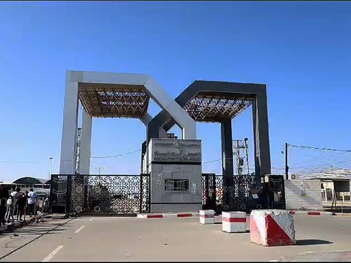 Das Foto zeigt den Grenzübergang Rafah vom Gazastreifen nach Ägypten.