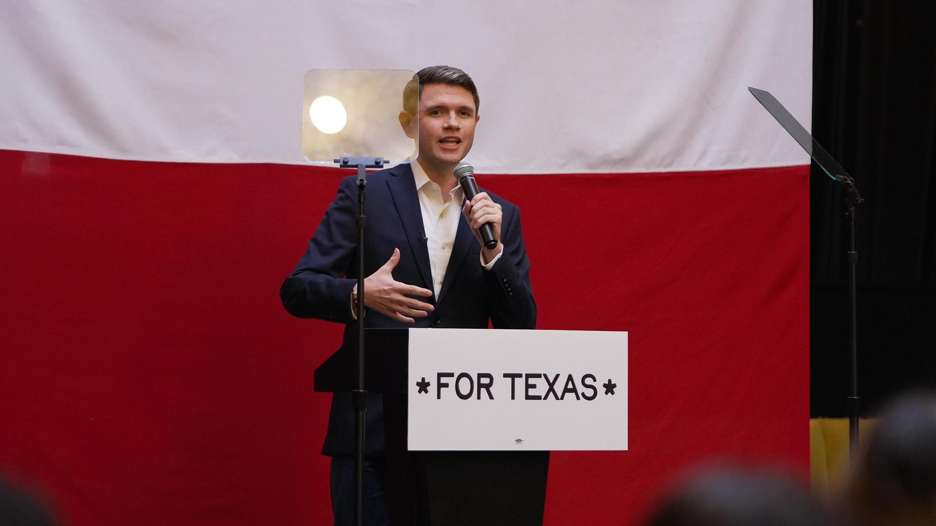 James Talarico bei einem Auftritt in San Antonio, Texas, James Talarico bei einem Auftritt in San Antonio, Texas,