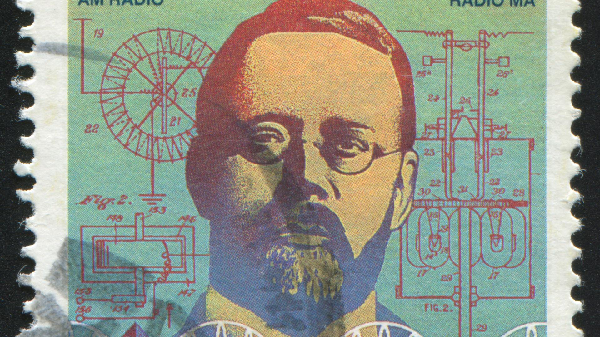 Kanadische Briefmarke mit dem Porträt von Reginald Fessenden