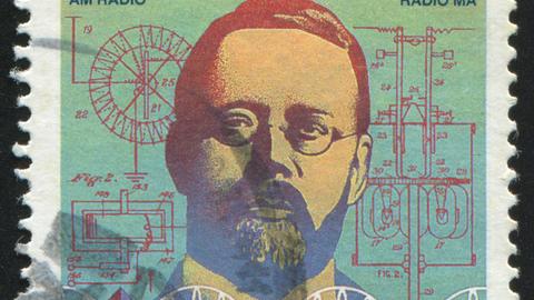 Kanadische Briefmarke mit dem Porträt von Reginald Fessenden