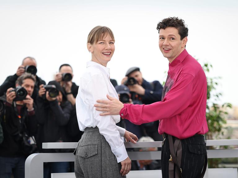  Die Schauspieler Sandra Hüller und Christian Friedel bei einem Fototermin auf dem Filmfestival in Cannes.