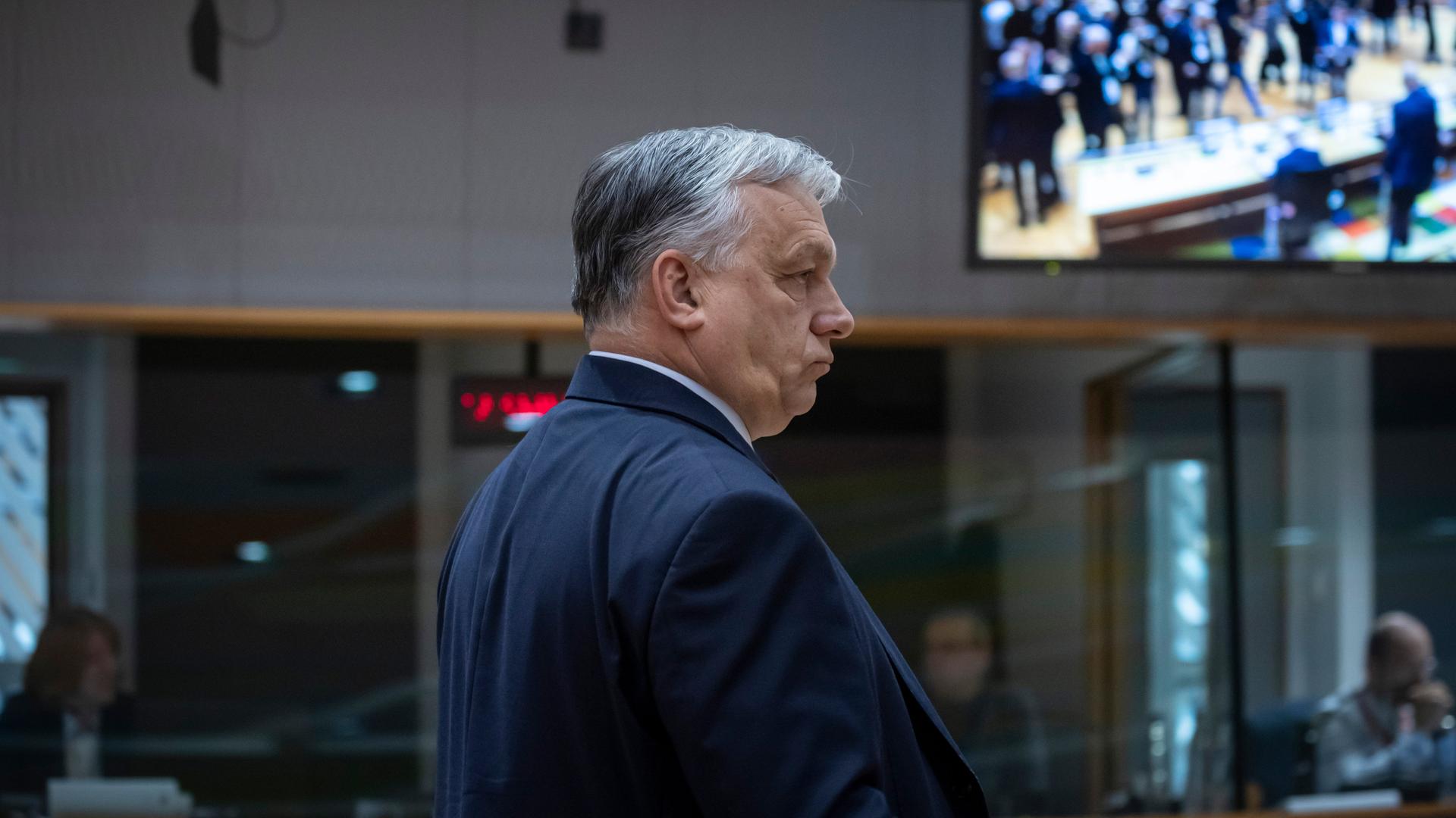 Der ungarische Ministerpräsident Viktor Orban vor einem Treffen des Europarats in Brüssel.