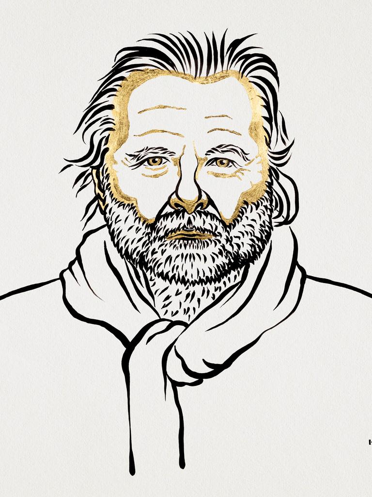 Jon Fisse, grafisches Porträt des Nobelpreisträgers für Literatur 2023