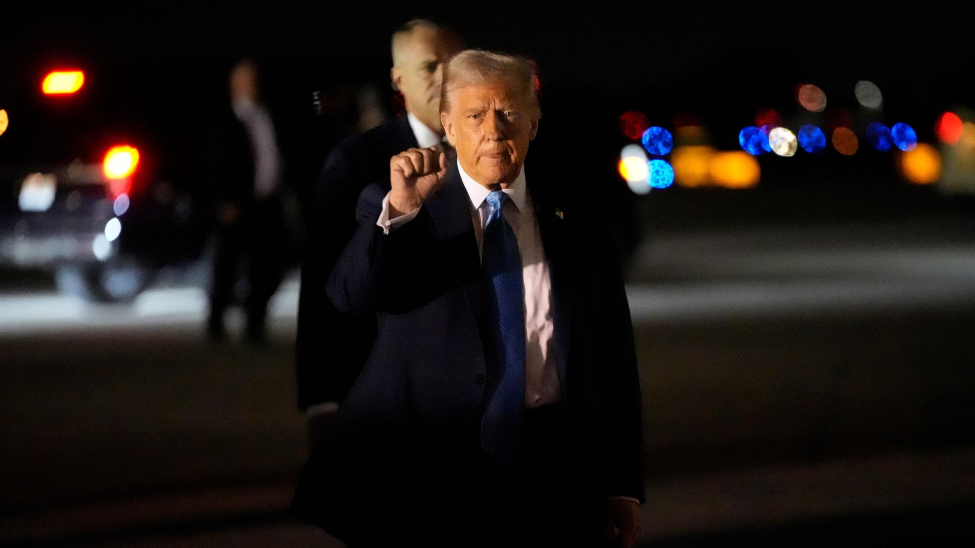 US-Präsident Trump auf dem Palm Beach International Airport 