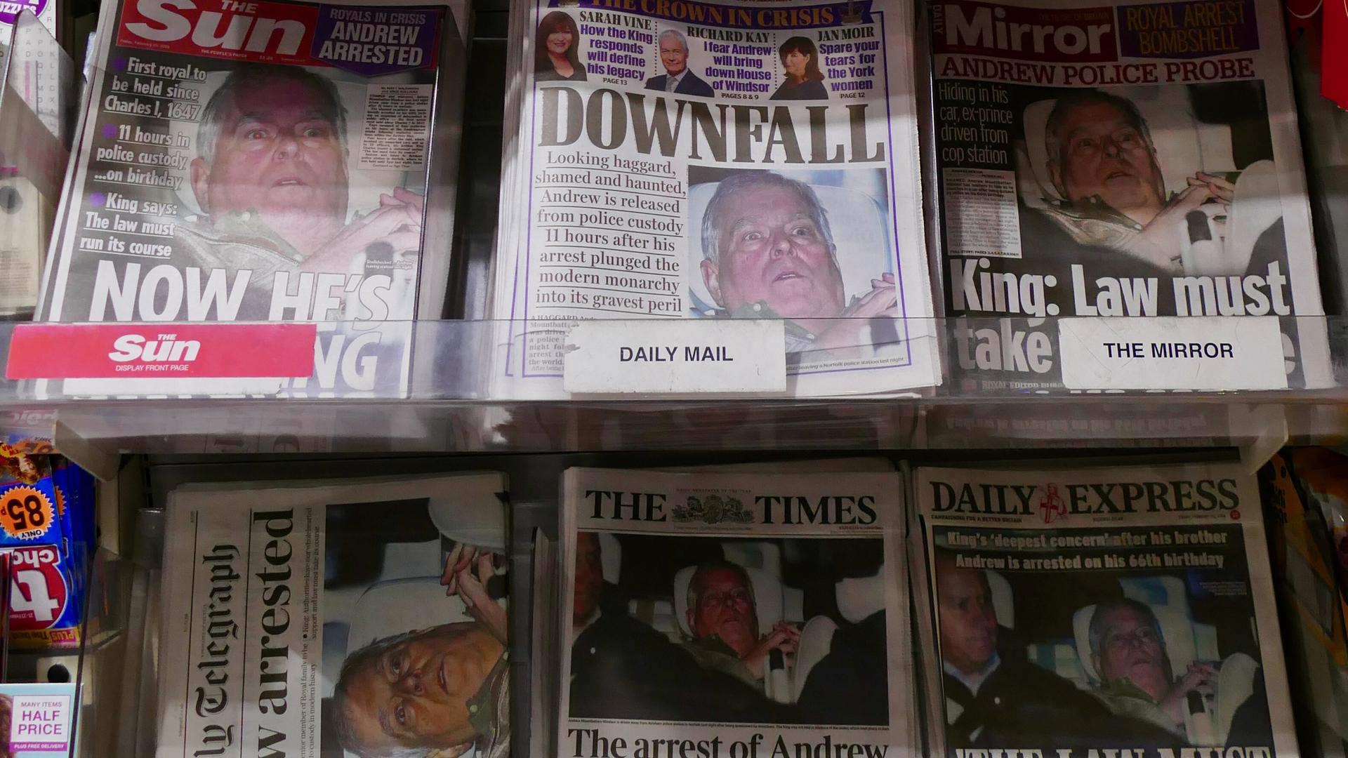 Presse-Echo nach vorübergehender Festnahme von Ex-Prinz Andrew