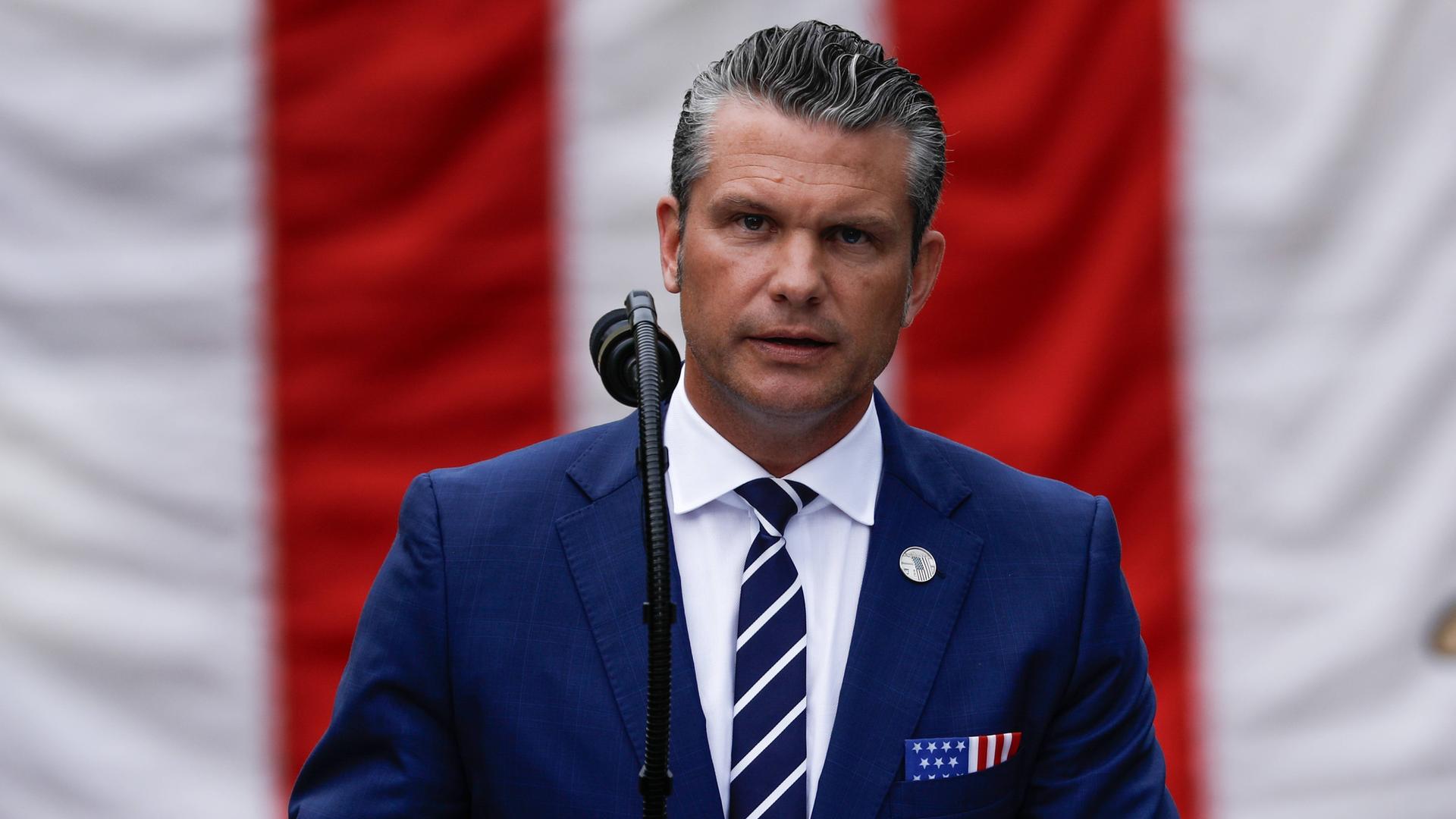 US-Verteidigungsminister Pete Hegseth am 11. September 2025 in Washington US-Verteidigungsminister Pete Hegseth am 11. September 2025 in Washington