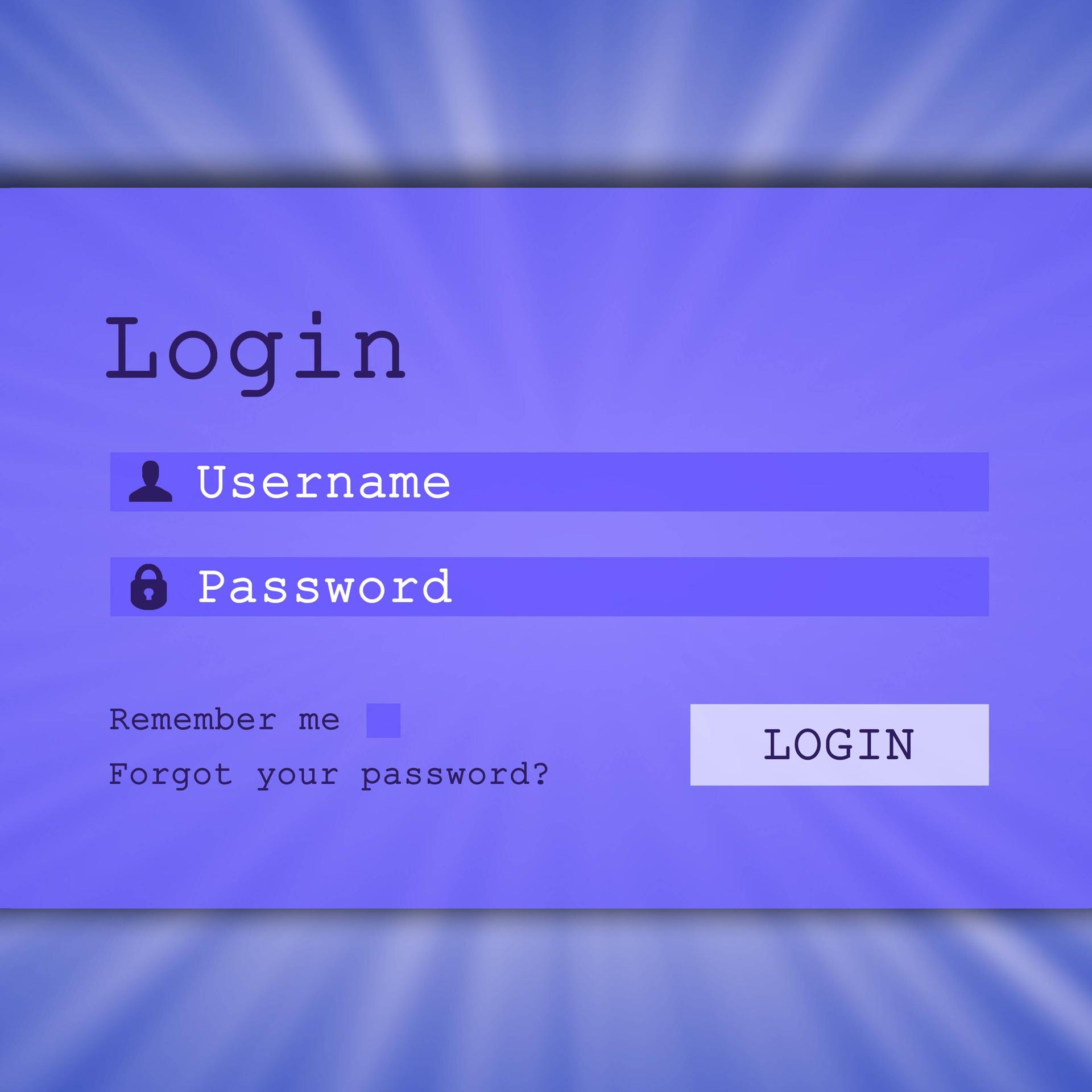 Ein Login, in dem nach dem Username und dem Passwort gefragt wird.