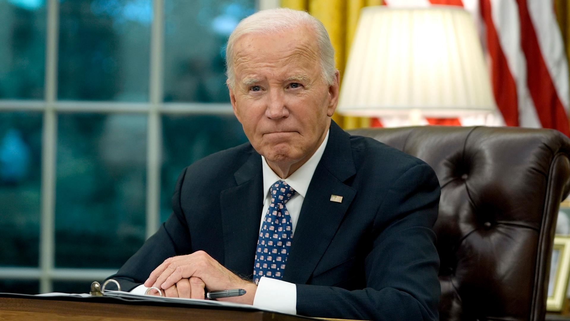 Joe Biden im Oval Office des Weißen Hauses