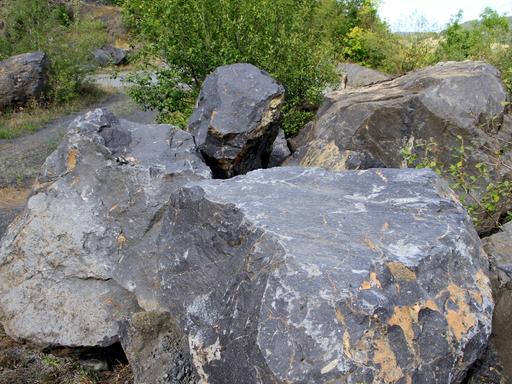 Basaltsteine in Thüringen.