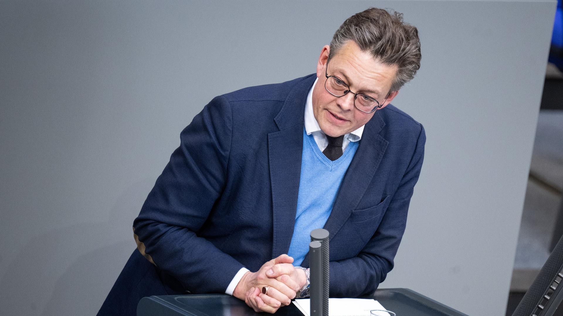 Konstantin von Notz (Bündnis 90/Die Grünen), Mitglied des Bundestages, spricht im Bundestag. Konstantin von Notz (Bündnis 90/Die Grünen), Mitglied des Bundestages, spricht im Bundestag.