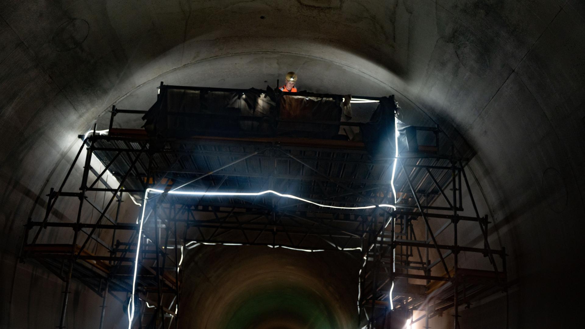 Besichtigung der Baustelle für den Brenner Basistunnel (BBT) in Tirol.