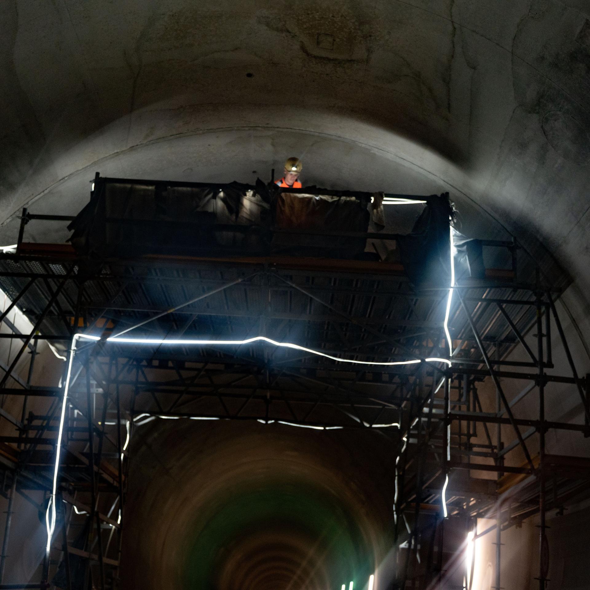 Besichtigung der Baustelle für den Brenner Basistunnel (BBT) in Tirol.