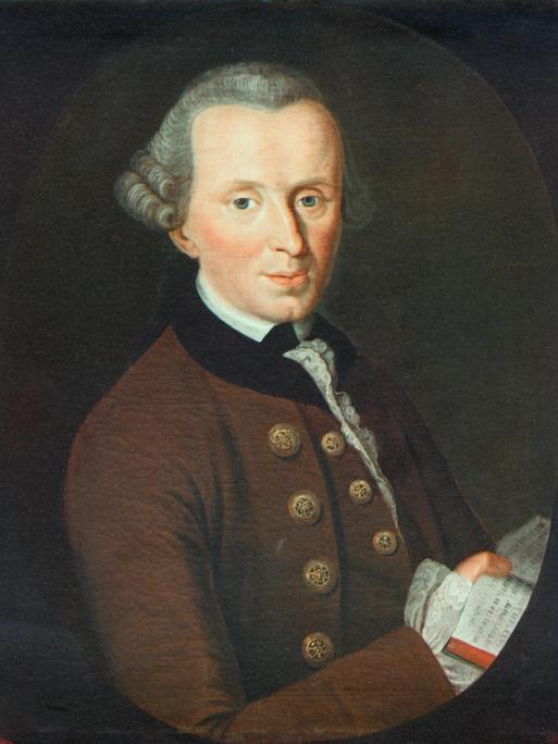 Gemälde von Immanuel Kant im Alter von 44 Jahren. 