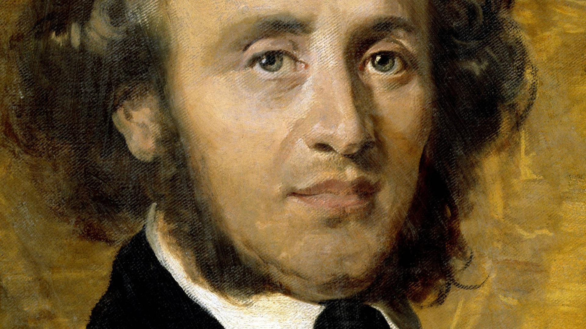 Anonyme Porträtmalerei von Felix Mendelssohn Bartholdy (1809 -1847).