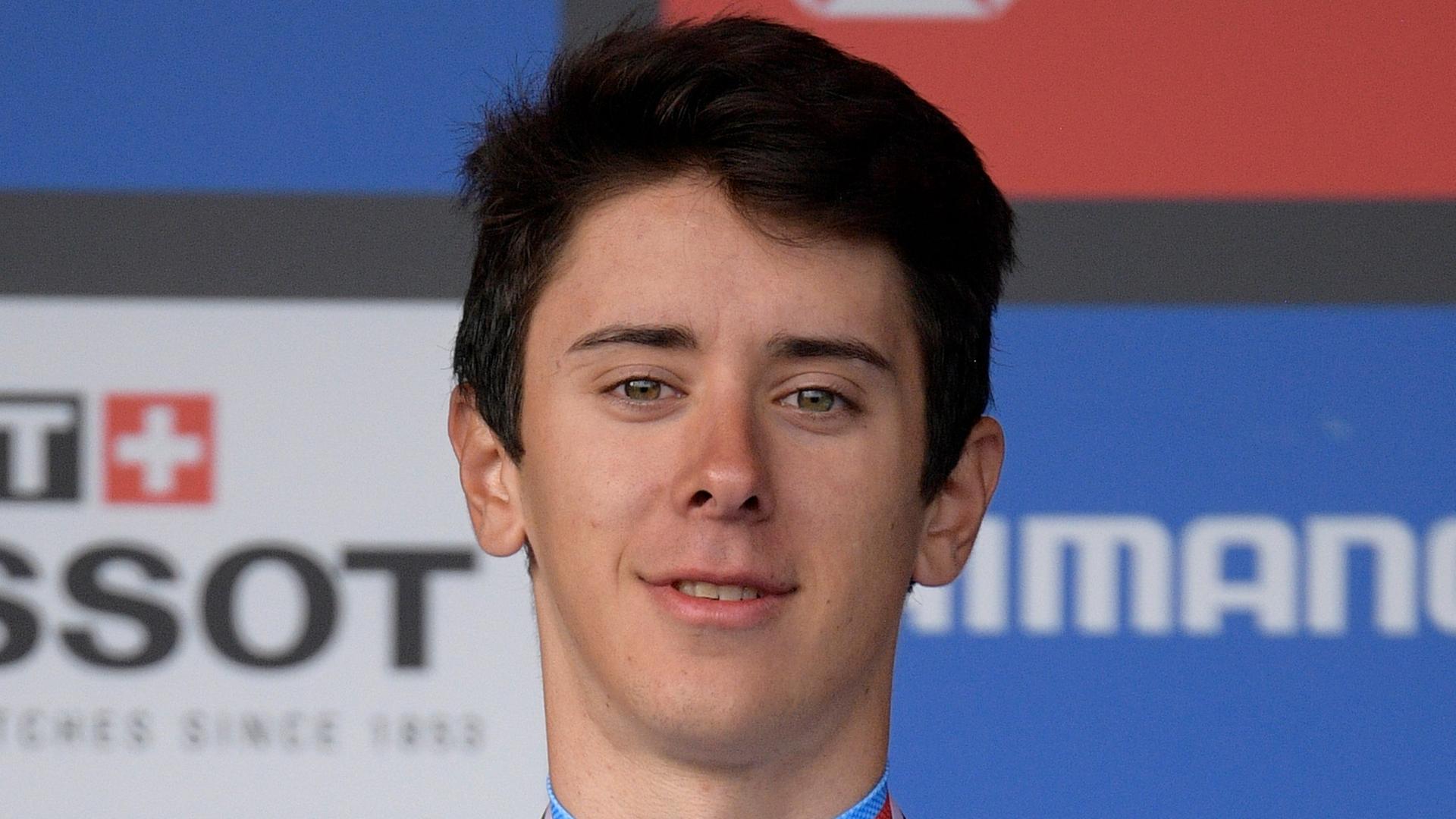 Ein Porträt des italienischen Radprofis Antonio Tiberi Ein Porträt des italienischen Radprofis Antonio Tiberi