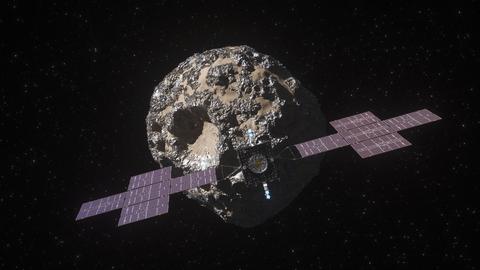 Der Asteroid Psyche, zu dem gerade eine NASA-Sonde unterwegs ist, wäre für manche ein Kandidat für Bergbau im All. 