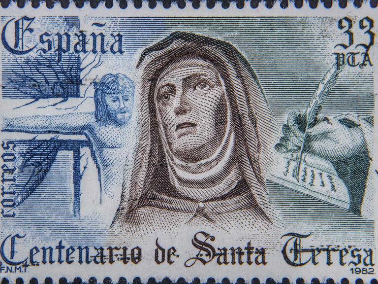Die heilige Teresa von Ávila (1515 1582) auf einer spanischen Briefmarke
