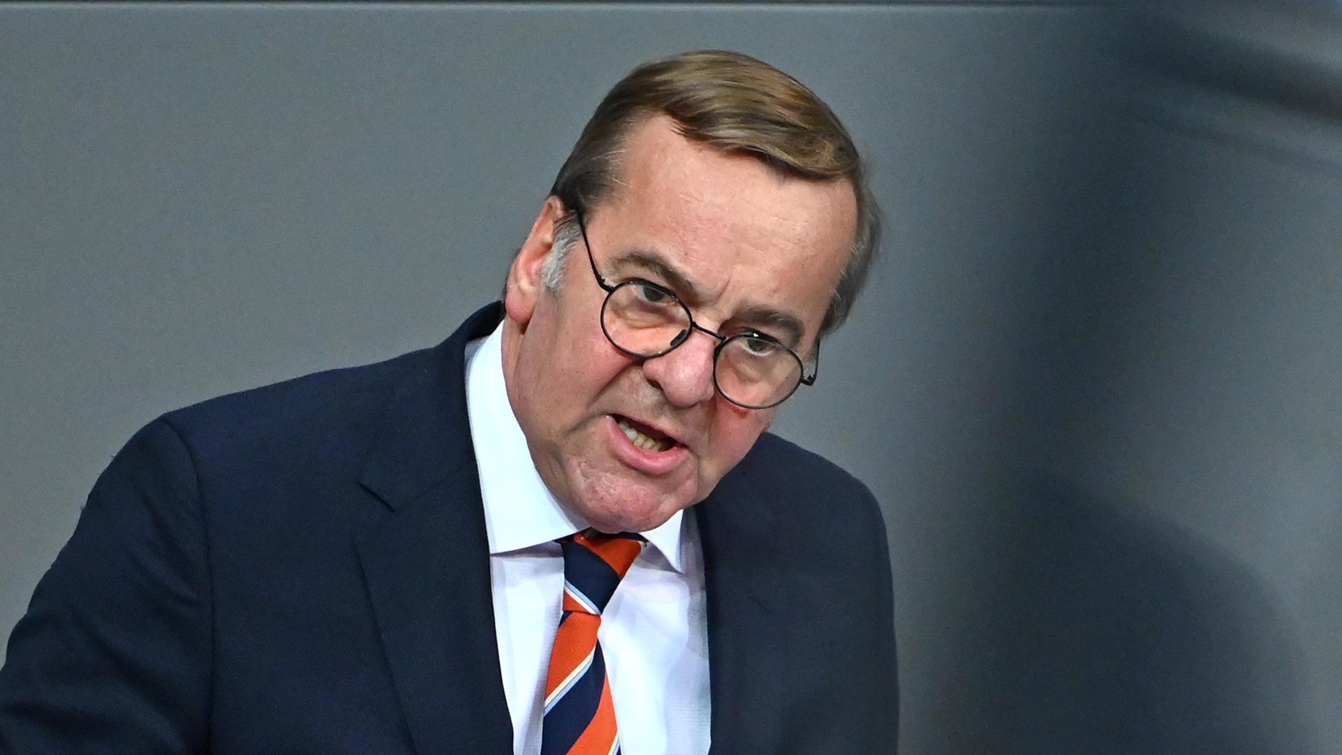 Boris Pistorius spricht in der Generaldebatte im Bundestag zum Haushalt. Boris Pistorius spricht in der Generaldebatte im Bundestag zum Haushalt.