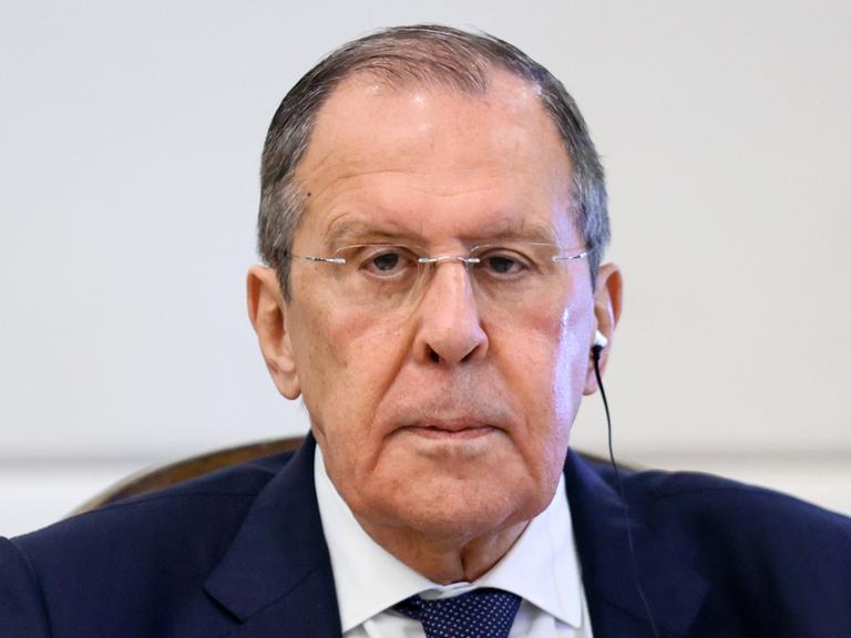 Der russische Außenminister Sergej Lavrov im Porträt