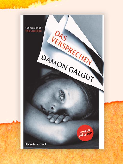 Das Cover des Buches "Das Versprechen" von Damon Galgut vor einem grafischen Hintergrund.