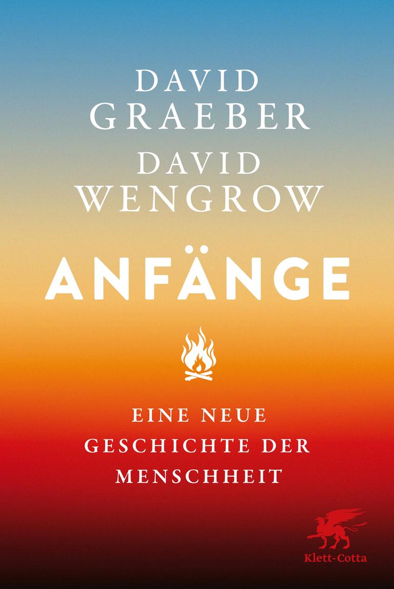 Cover von "Geschichte der Menscheit": Auf blau-gelb-roten Hintergrund stehen Titel und Autoren des Buchs.